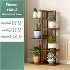 Étagère plante en bois massif pour balcon - IA