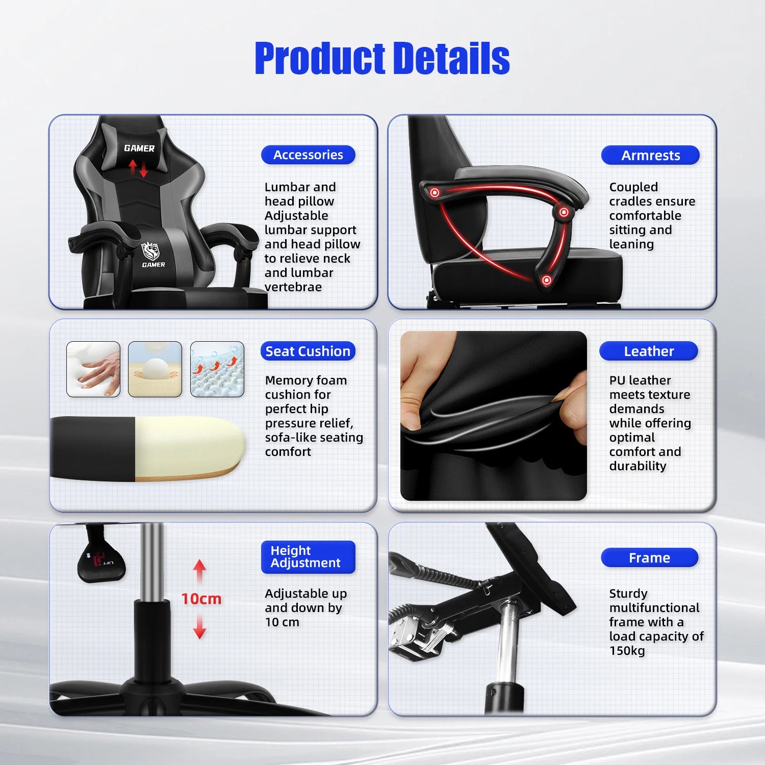 Chaise de bureau confort et design moderne ergonomique -