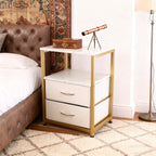 Table de nuit avec revêtement solide -