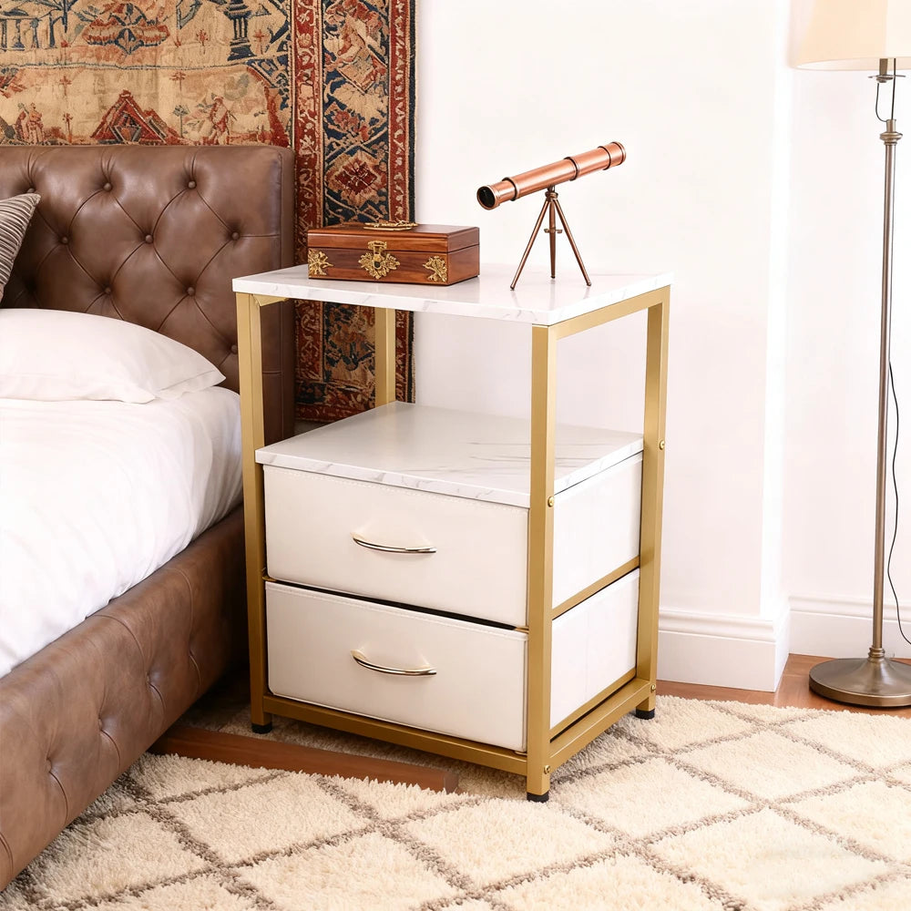 Table de nuit avec revêtement solide -