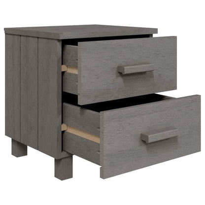 Table De Chevet Bois Hamar Gris Clair 40X35X44,5 cm -