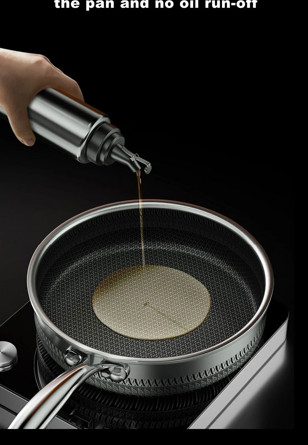 Poêle inox antiadhésif haut de gamme -