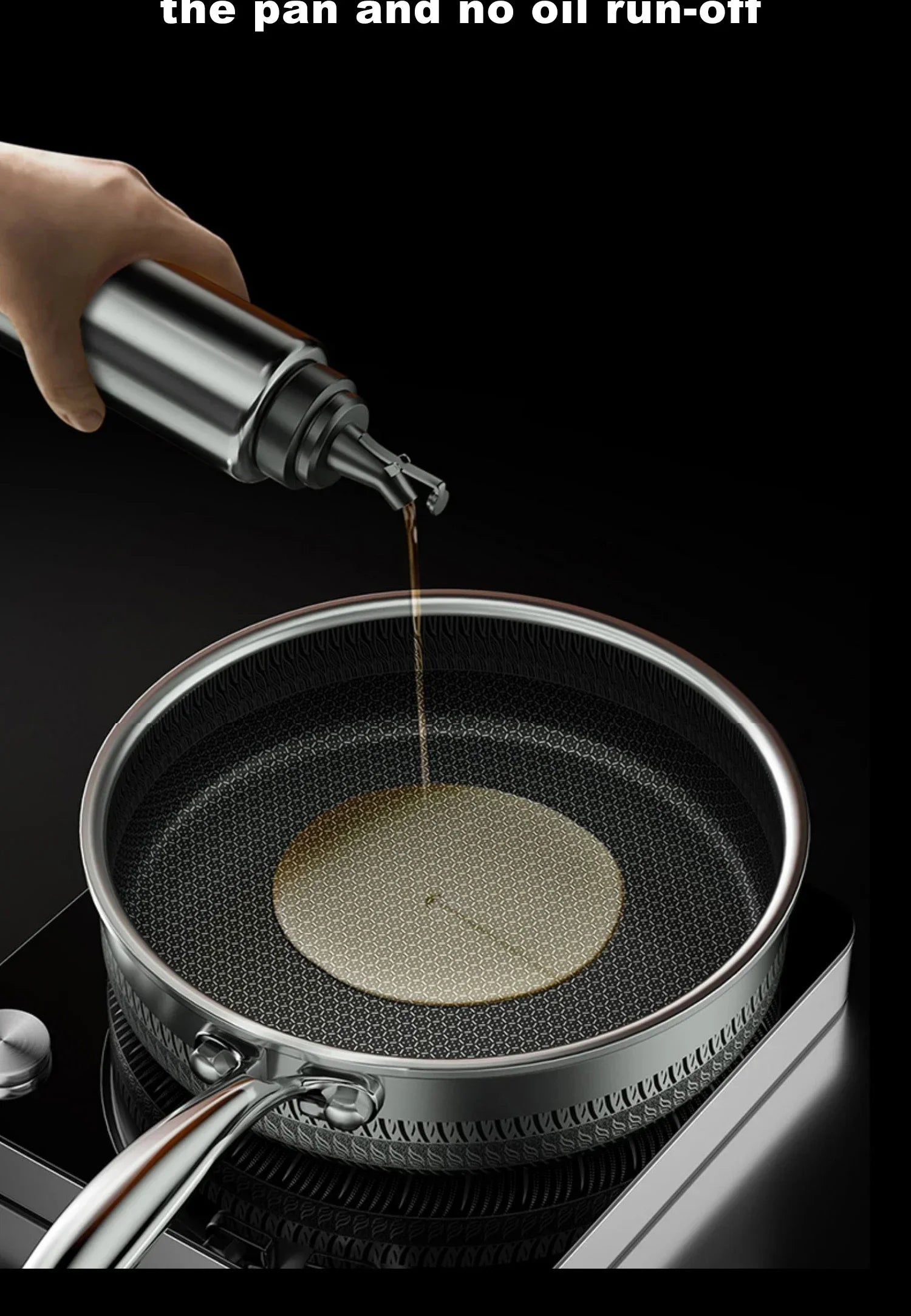 Poêle inox antiadhésif haut de gamme -