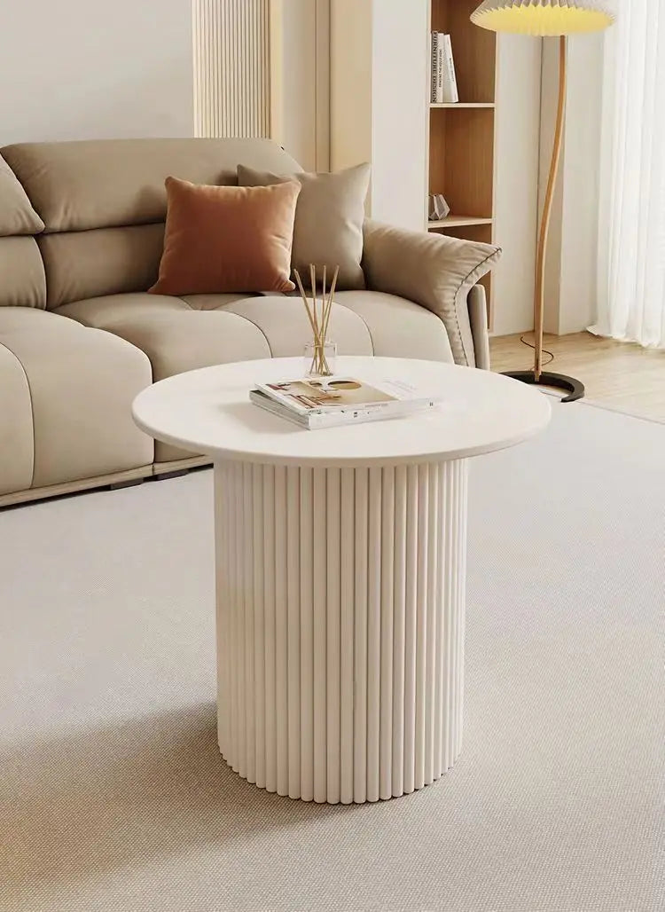 Table basse bois massif ronde de petite talle 2 ensembles -