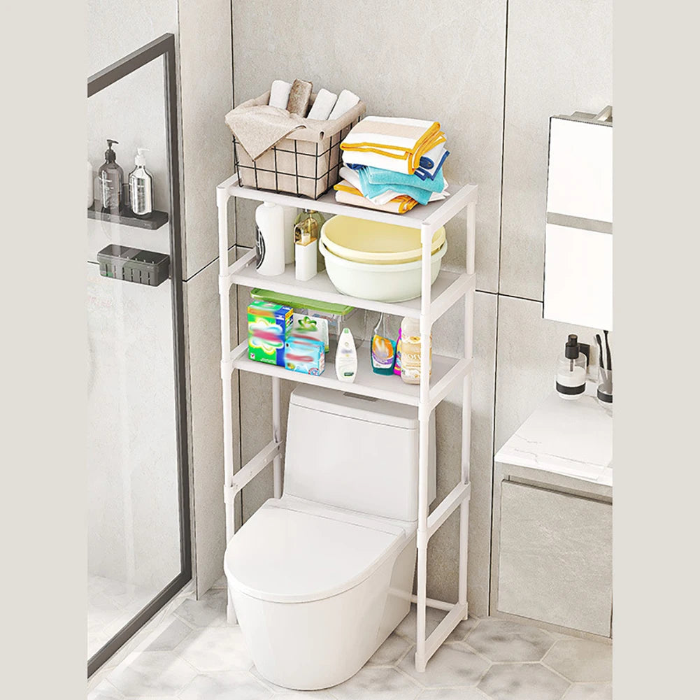 Meuble WC rack simple pour toilette - Blanc Meuble WC