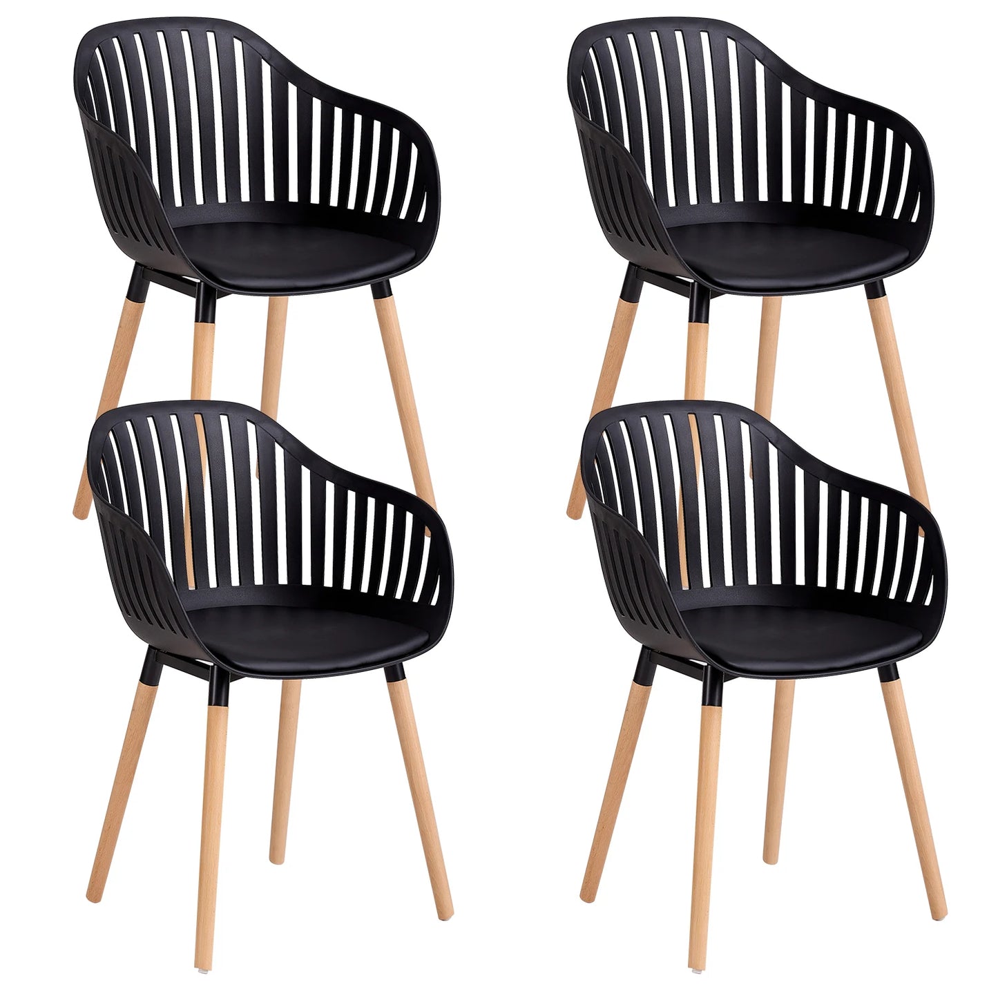 Chaise salle à manger plastique originale 4 ensembles -