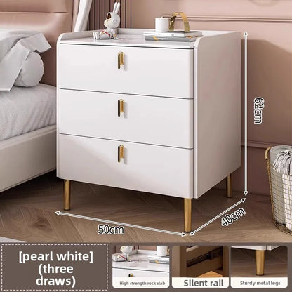 Table de chevet cube haut de gamme avec tiroir de luxe - Three draw I