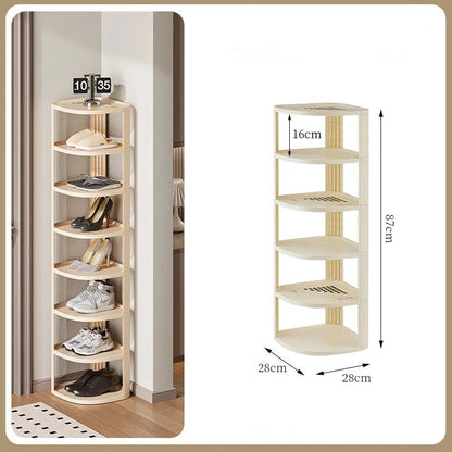 Meuble à chaussure original pour coin de mur - B