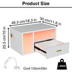 Table de nuit suspendue avec station de charge - Table de nuit Blanc