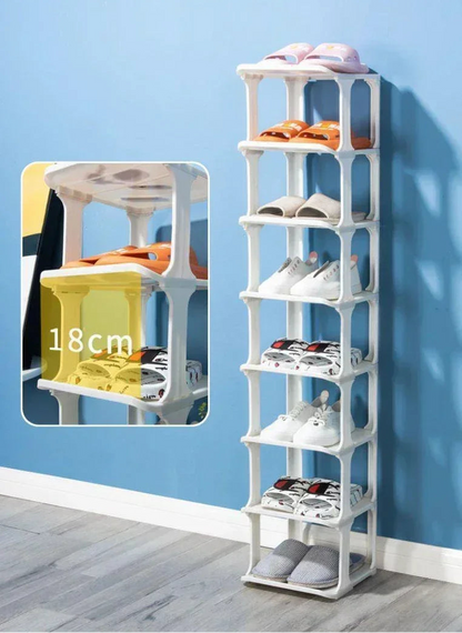 Meuble à chaussure blanc simple et moderne -