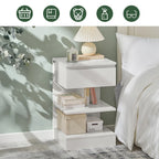 Table de chevet moderne et originale avec 1 tiroir - 39x65x39cm -