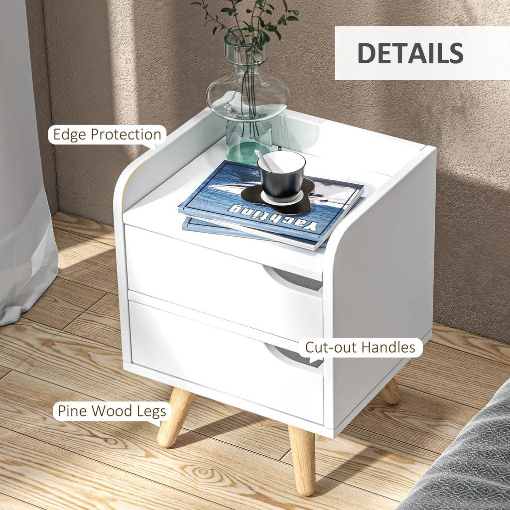 Table de nuit multifonctionnelle blanche -