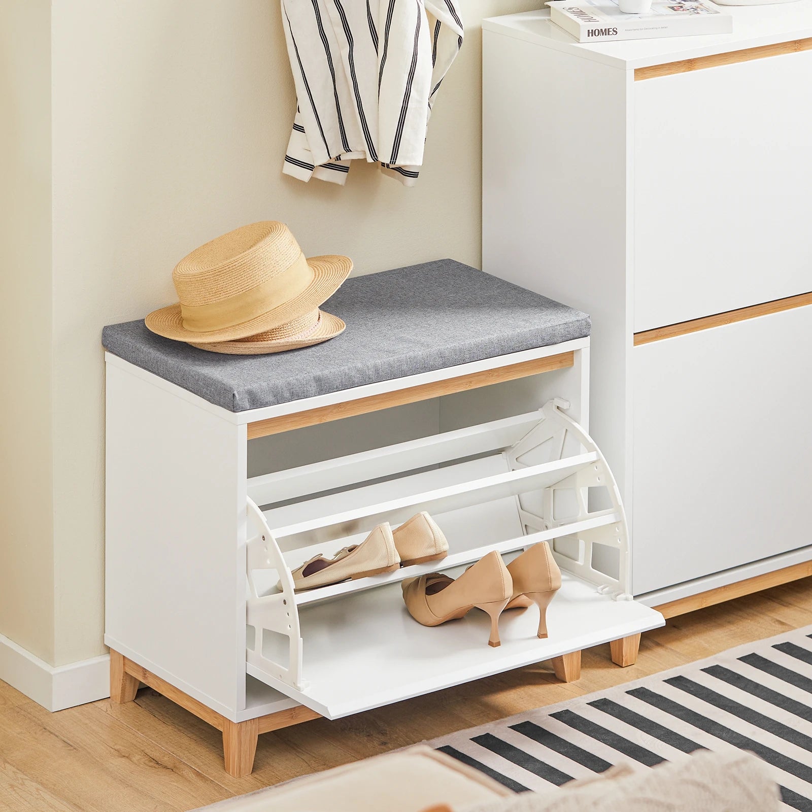 Meuble à chaussure armoire 60x55x34cm -