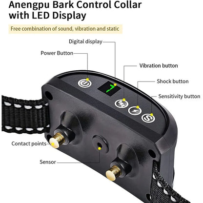 collier anti aboiement électrique imperméable -