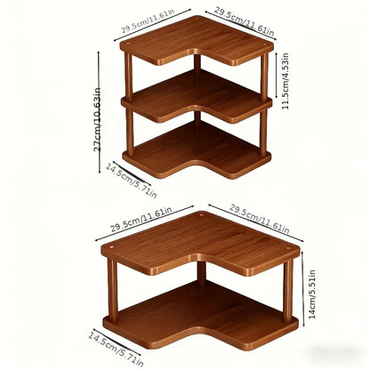 Étagère café d'angle moderne en bois -