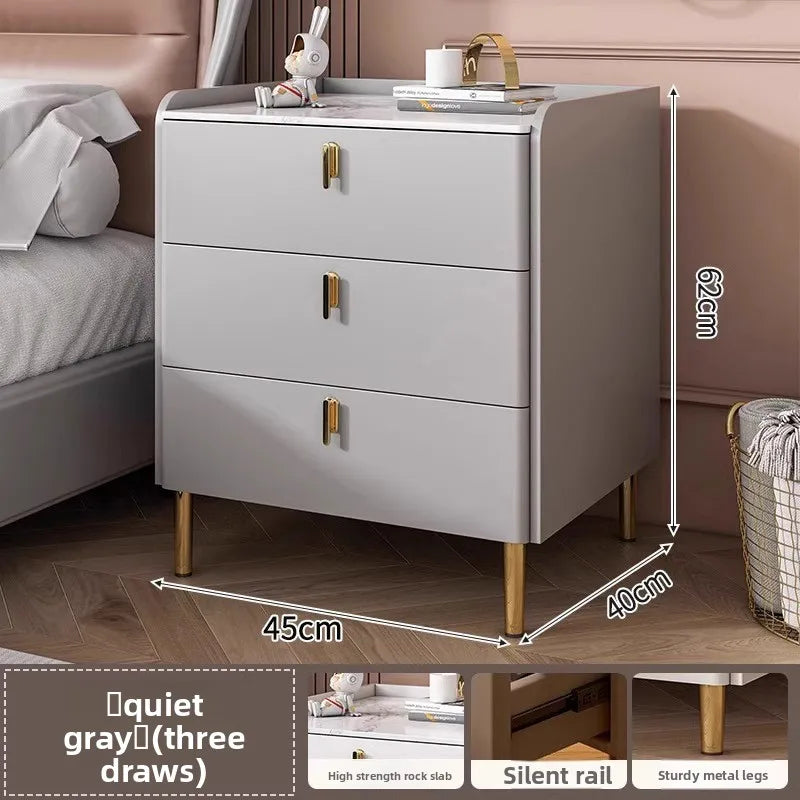 Table de chevet cube haut de gamme avec tiroir de luxe - Three draws D