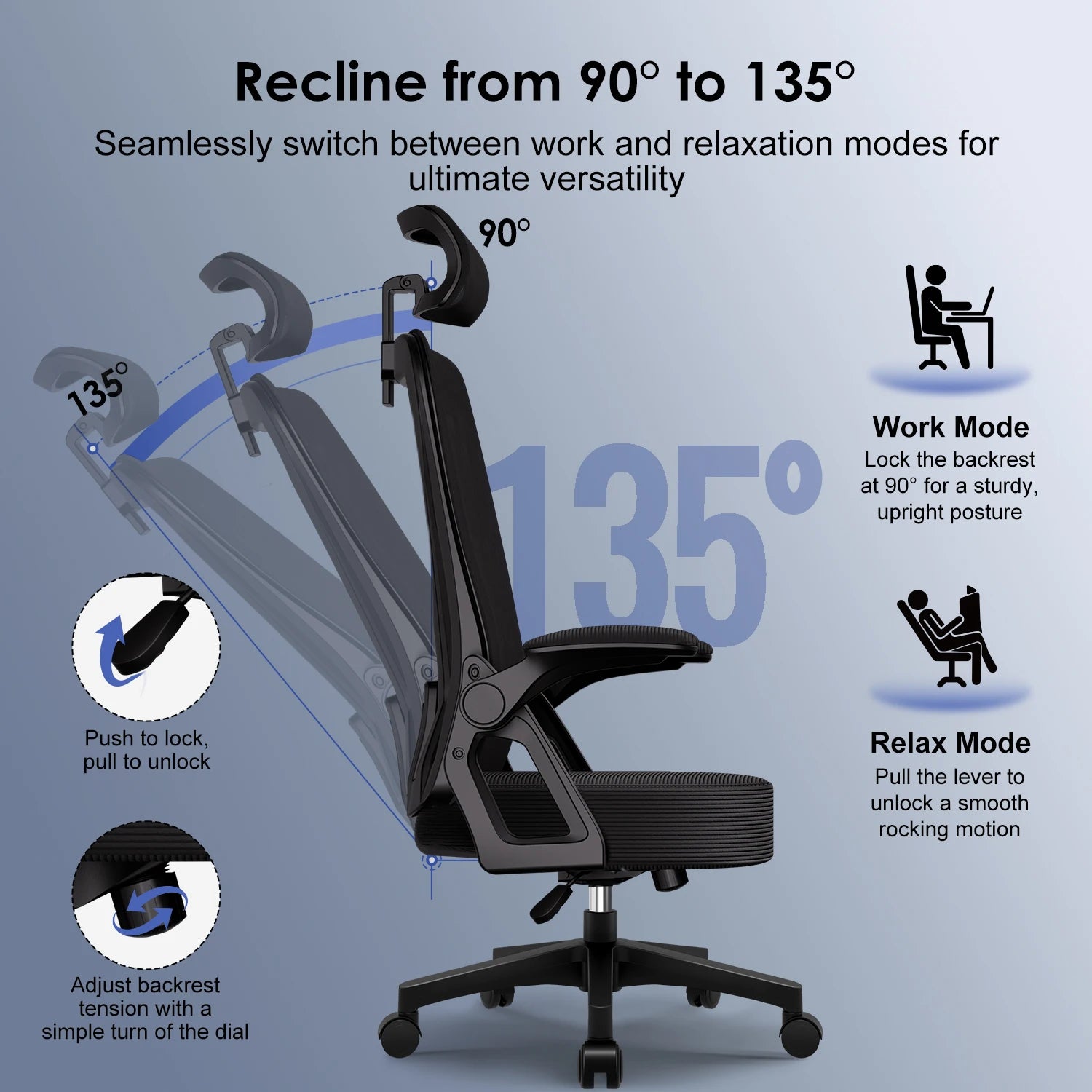 Chaise de bureau discount confortable -