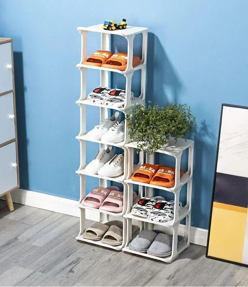 Meuble à chaussure d'entrée en forme de cube simple -