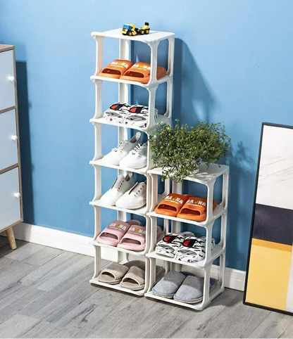 Meuble à chaussure d'entrée en forme de cube simple -