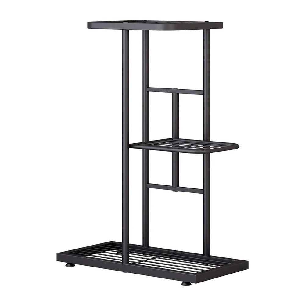 Étagère plante à 3 niveaux idéale pour plusieurs plantes - Noir Étagère plante
