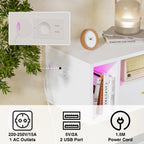 Table de nuit suspendue avec station de charge -