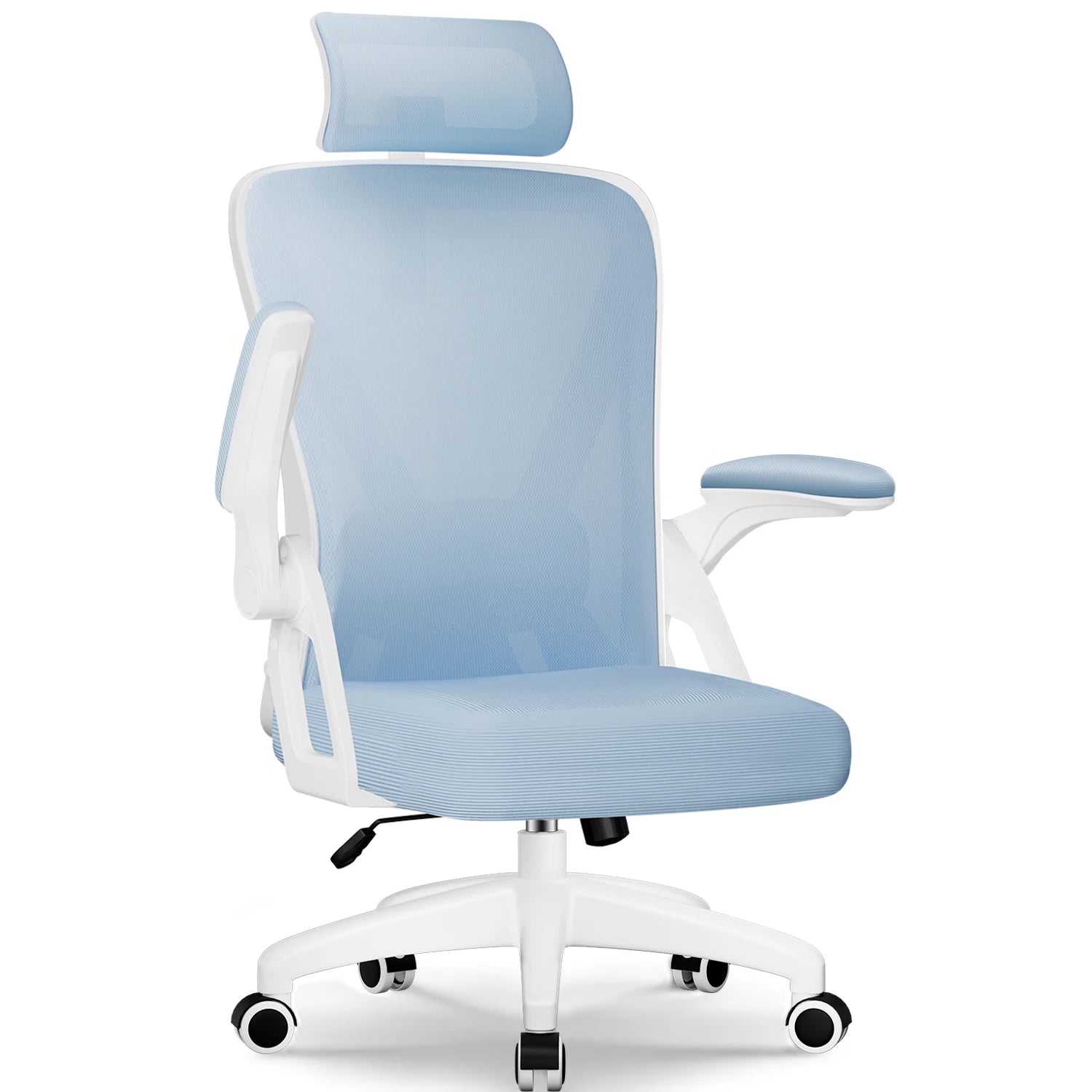 Chaise de bureau discount confortable - Bleu ciel Chaise de bureau