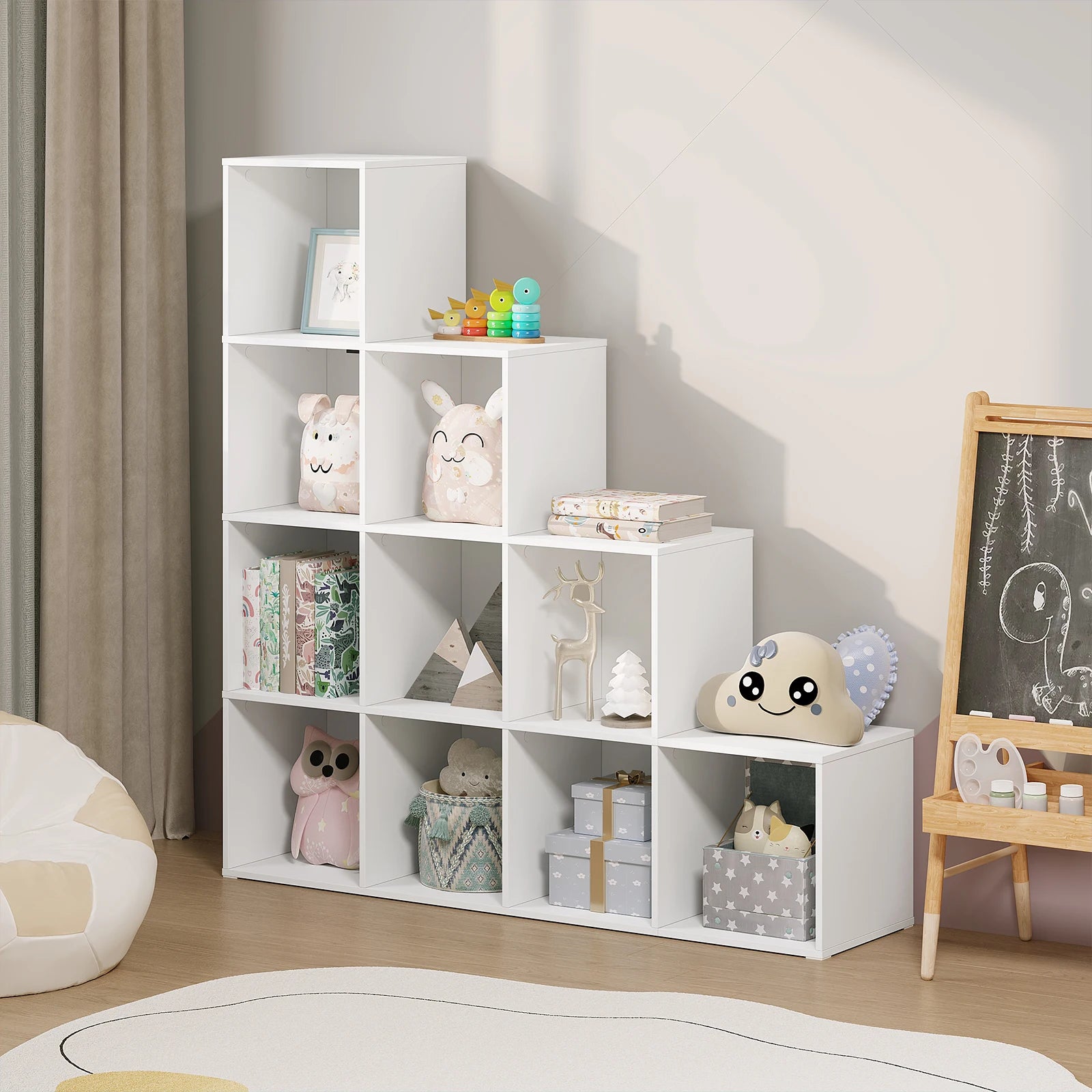 Meuble de rangement escalier cubique 120 x 120 x 30 cm -