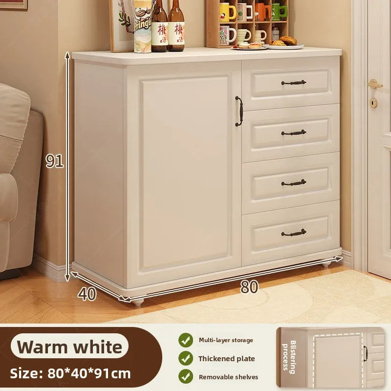 Meuble de rangement moderne antipoussière - Blanc 80x40x91