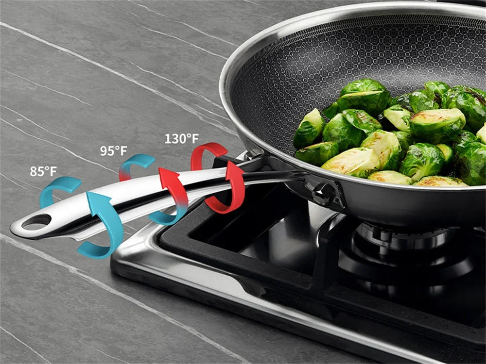 Poêle inox fond noir original -