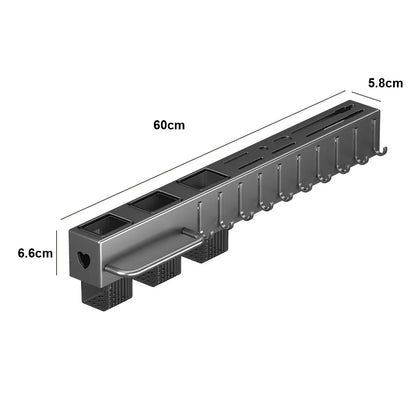 étagère cuisine murale d'ustensile - Gris étagère cuisine