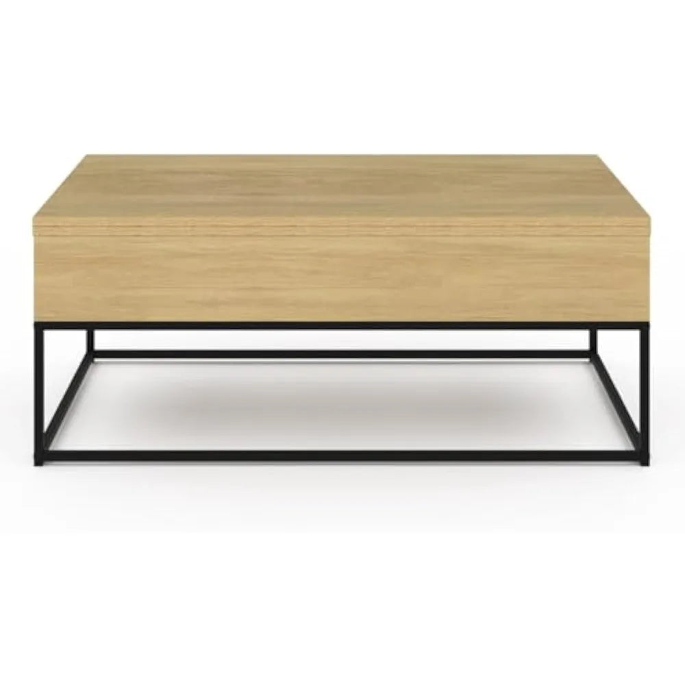 Table basse industriel au design moderne en bois -