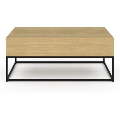 Table basse industriel au design moderne en bois -