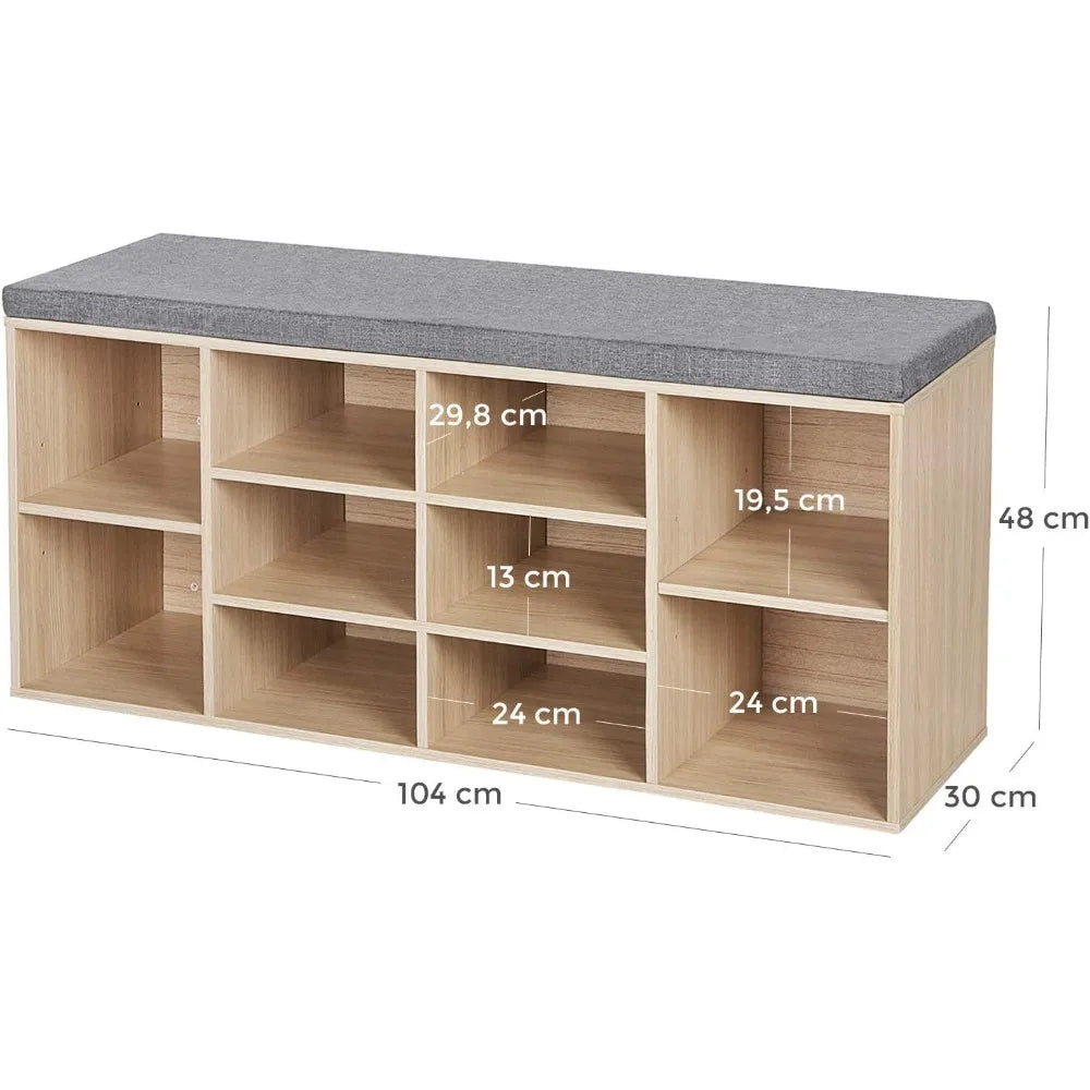 Meuble de rangement pour chaussure avec compartiments 30 X 104 X 48cm -