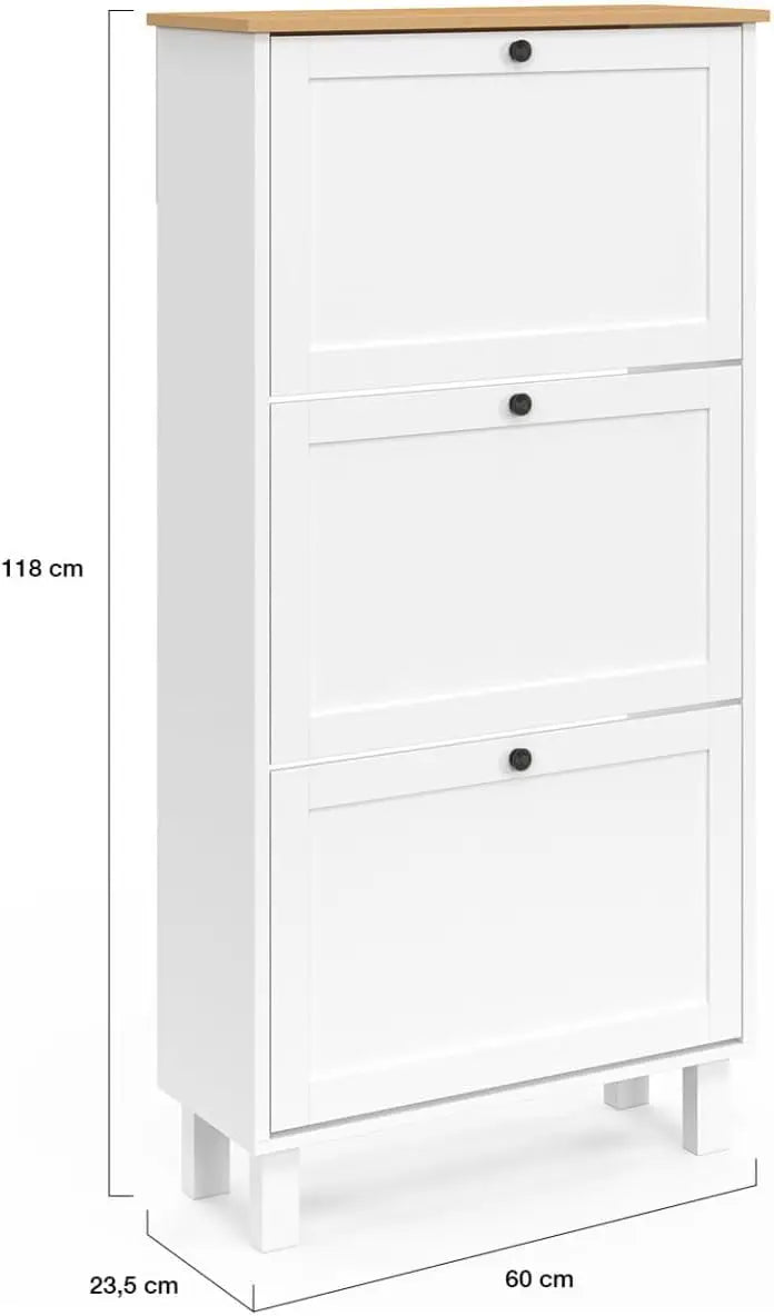 Étagère chaussures d'entrée blanche -