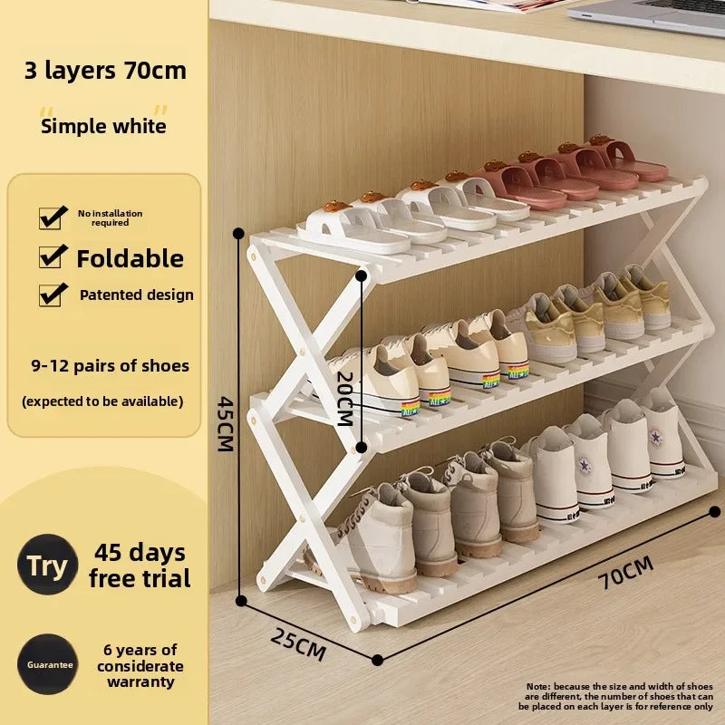 Meuble à chaussure palette artisanale - 3C-70cm-Blanc