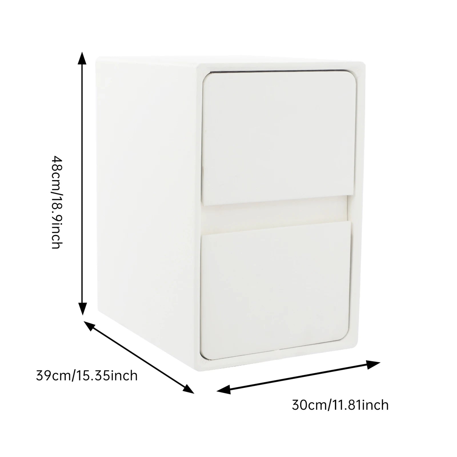Table de nuit étroite et résistante à l'usure avec 3 tiroirs -