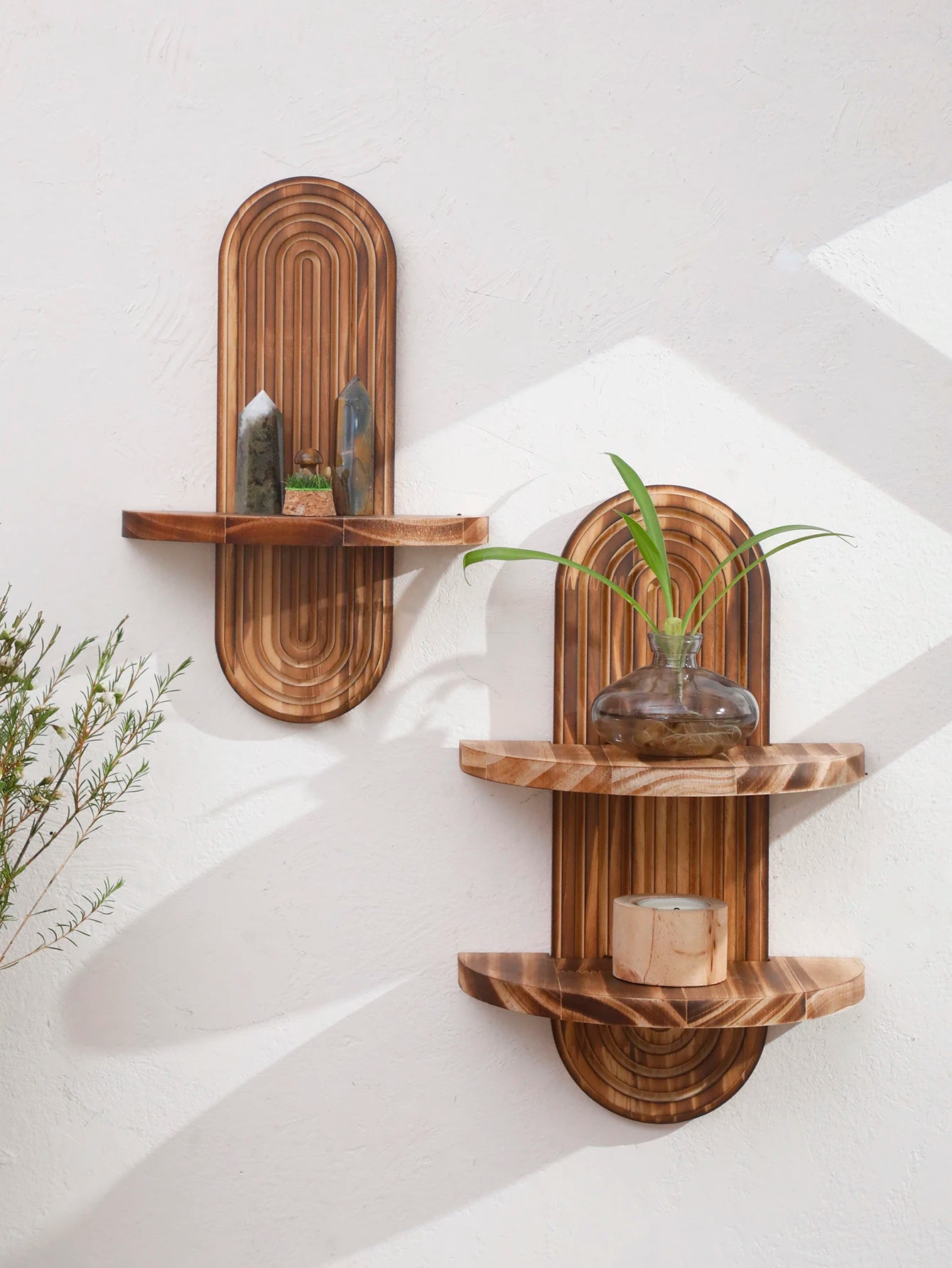 étagère bois ancien 1 pièce bohoo -