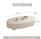 Table basse bois moderne apparence ovale - 120cm