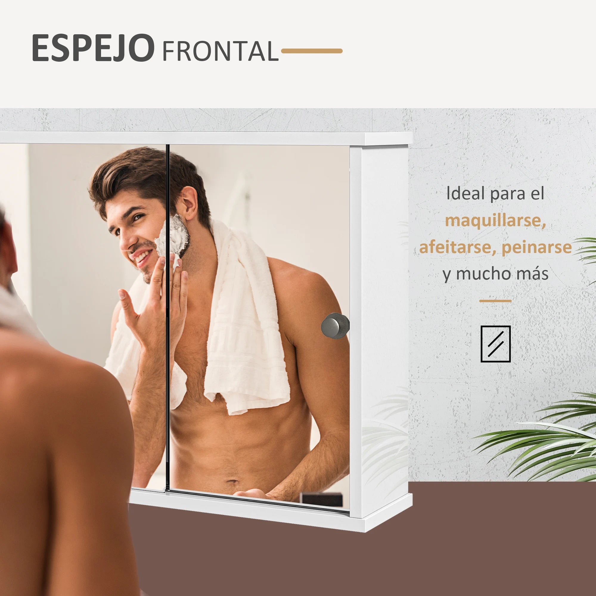 Meuble WC blanc brillant 55 x 15 x 45 cm -