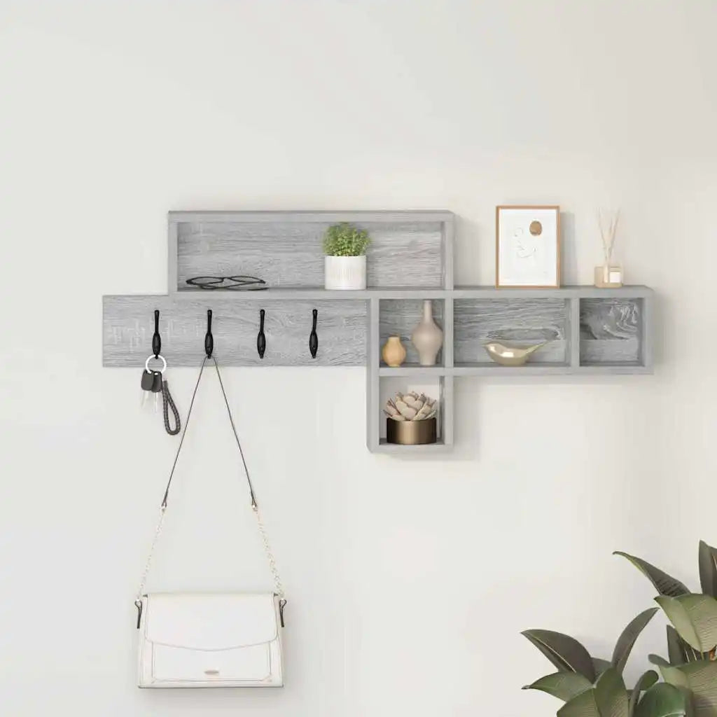 étagère murale bois naturel 100 x 12 x 43.5 cm -