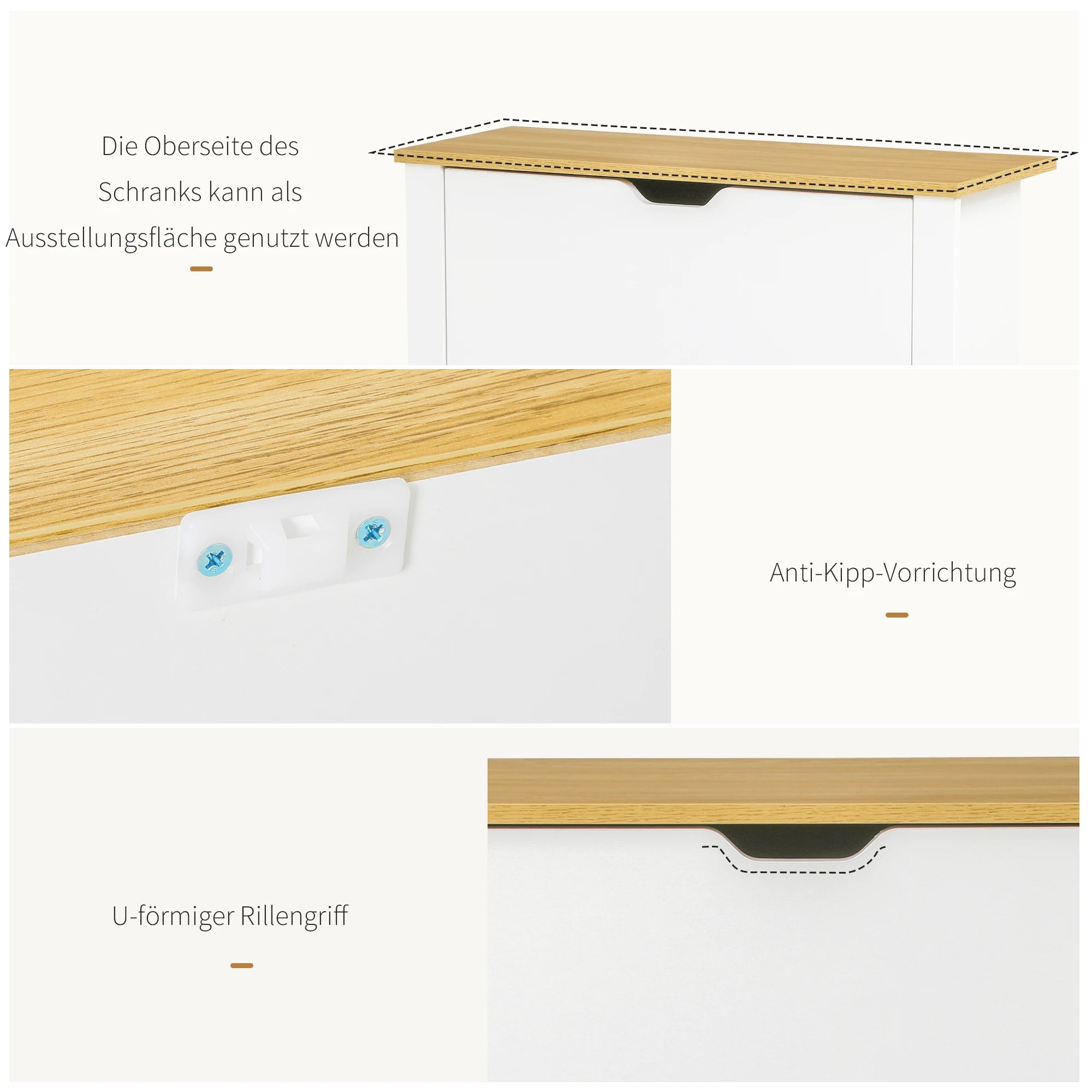 Meuble à chaussure avec 2 compartiments pour 12 pairs de chaussures -