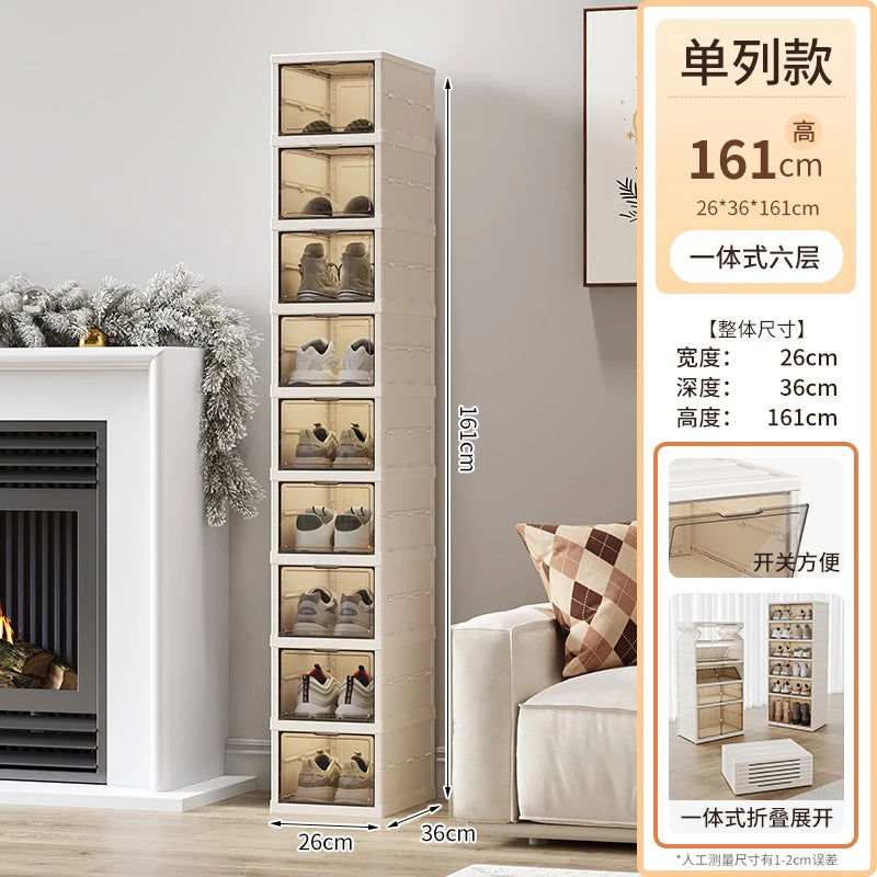 Meuble à chaussure chic cabinet multifonction - 9 couches