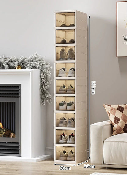 Meuble à chaussure chic cabinet multifonction - 9 couches