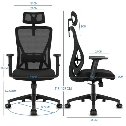 Chaise de bureau accoudoirs simples -