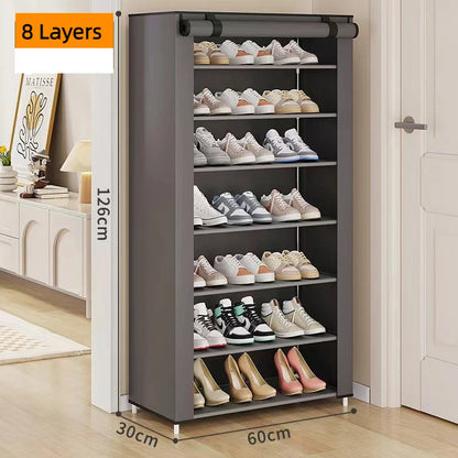 Meuble à chaussure fin et haut - 1 Pcs 8 couches
