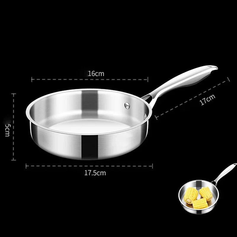 Poêle inox 16/18cm Taille Mini - 16cm