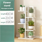 Étagère plante en bois massif pour balcon - AF