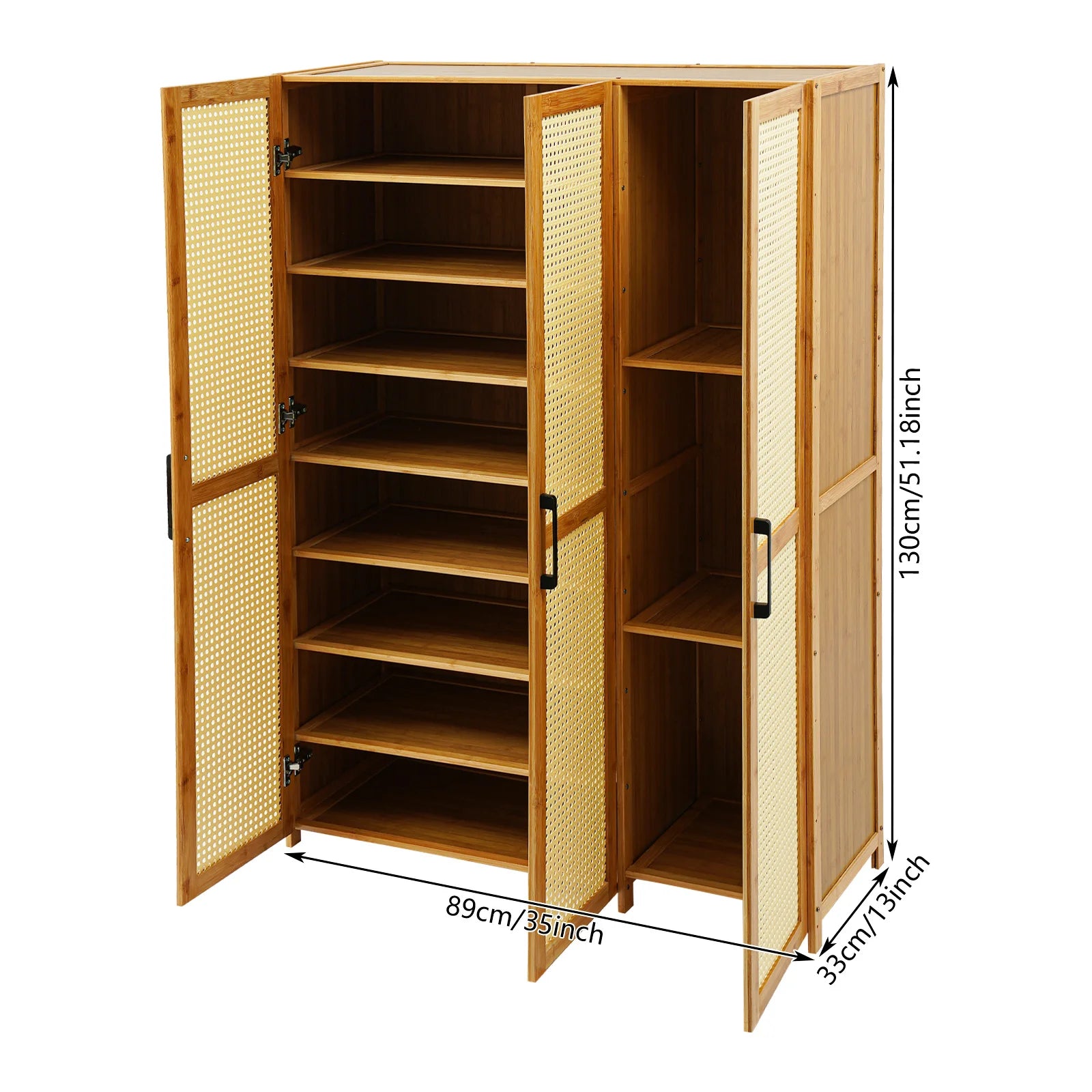 Meuble à chaussure en bambou de style décoratif - A Meuble à chaussure