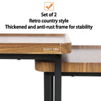 Table basse industriel vintage 2 pièces -