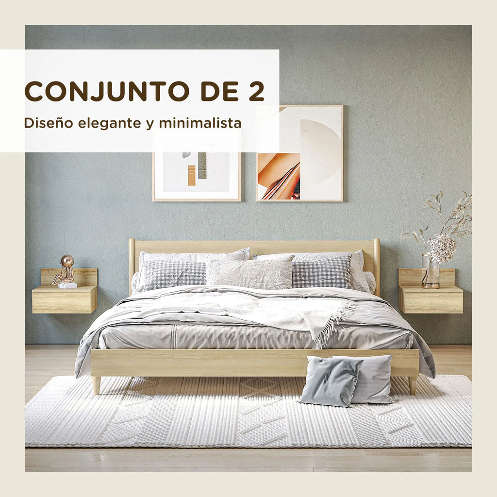 Table de nuit suspendue moderne de luxe 2 ensembles 43X36.5X30.5 cm -